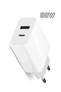 Turbo 50w Hızlı Şarj Aleti Uyumlutype-c 25w Hızlı Şarj Cihazı Usb 25 Watt Qc 3.0 Hızlı Şarj Adaptörü ürün fotoğrafı