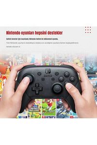 Switch Splatoon 2 Pro Controller Kablosuz Oyun Kolu Pc Uyumlu ürün fotoğrafı