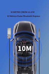 Bluetooth Wireless Bt5.1 Usb To 3,5mm Araç Kiti Bluetooth Araç Içi Fm Transmitter Hifi Ses Destekli ürün fotoğrafı