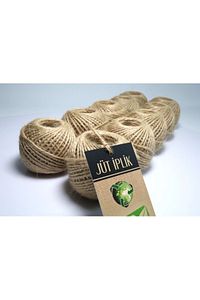 100 gr Jüt Iplik-10'lu Jüt Ip , Hasır Ip , Kırnap Ip , Doğal Ip , Çuval Ip ürün fotoğrafı