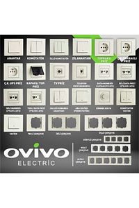 Ovivo Grano Beyaz Anahtar Çerçeveli ürün fotoğrafı
