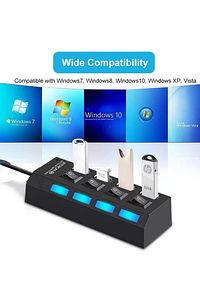 Hadron Hdx7008 4 Port Usb 2.0 Hub Çoğaltıcı Çoklayıcı Swıtch Anahtarlı Pc Laptop Uyumlu ürün fotoğrafı