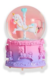 Unicorn Işıklı Orta Boy Kar Küresi Ve Müzikli Atlı Karınca ürün fotoğrafı