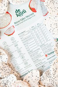 Ejder Meyvesi Kuru Meyve Cipsi - Dondurularak Kurutulmuş Freeze Dried Çıtır Beyaz Pitaya ürün fotoğrafı