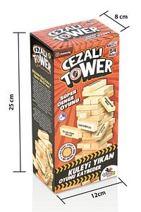 Cezalı Jenga Denge Oyunu Tower Büyük Boy 54 Parça ürün fotoğrafı
