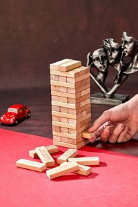 Cezalı Jenga Denge Oyunu Tower Büyük Boy 54 Parça ürün fotoğrafı