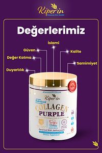 %100 Saf ve Doğal Mor & Çoklu Kolajen Peptitleri içeren Lipozomal Teknoloji Diyet Takviyesi (576gr) ürün fotoğrafı