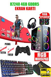 N178 (PUGB,GTA 5) I5 9400f,16gb,500gb Hdd,256gb Ssd,4gb R7240 Gddr5,24''oyuncu Masaüstü Bilgisayar ürün fotoğrafı
