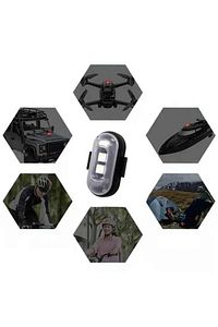 Çakar Kumandalı Pedal Ayak Altı Şarjlı Motorsiklet 2adet Işık Rgb Led Flaşör Araba Drone Su Geçirmez ürün fotoğrafı