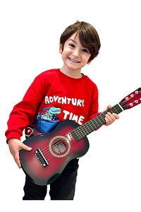 Çocuk Gitarı Kırmızı 60cm Ahşap 6 Telli Penalı ürün fotoğrafı