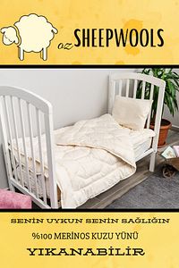 BEBEK YORGAN&PED&YASTIK 3'LÜ SET-%100MERİNOS YÜN İÇ DOLGU - %100 PAMUK DIŞ KUMAŞ -YIKANABİLİR-SAĞLIK ürün fotoğrafı
