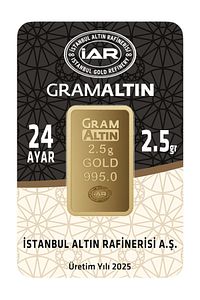 2,5 Gram Külçe Gram Altın IAR 24 Ayar K000001 ürün fotoğrafı