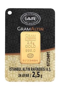 2,5 Gram Külçe Gram Altın IAR 24 Ayar K000001 ürün fotoğrafı