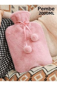 Peluş Kılıflı Sıcak Su Torbası 2 Lt Kare Yumuşak Yıkanabilir Peluş Kılıflı Su Torbası ürün fotoğrafı