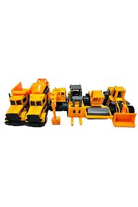 Inşaat Seti metal mini Beton Mikseri Kepçe Yol Düzeltici forklift kamyon (6lı yollanır) ürün fotoğrafı