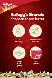 Beyaz Çikolata Parçacıklı Ve Antep Fıstıklı Granola 300 G,%46 Yulaf Içerir,lif Kaynağı ürün fotoğrafı