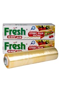 Gıda Streç Film 300 Metre X 30 Cm 8 Mikron Kutulu Kayar Bıçaklı 2'li Set - Pratik Kullanım ürün fotoğrafı