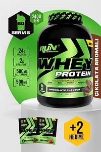 Whey Protein - 2.4 Kg - Çikolata Aromalı - 60 Servis - Hediyeli ürün fotoğrafı