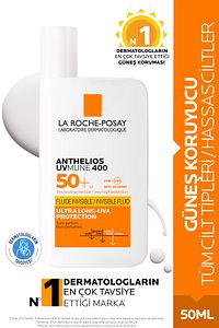 Anthelios Uvmune 400 Invisible Fluid Spf50+ Güneş Koruyucu 50 ml- Tüm Cilt Tipleri ürün fotoğrafı