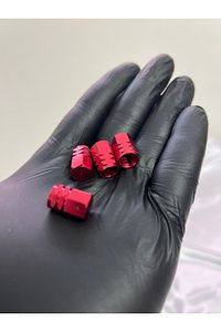 Kırmızı Metal Bijon Kapağı 4 Adet Parlak uyumlu ürün fotoğrafı