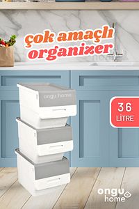 Organizer Çok Amaçlı Kutu Tekerlekli Patateslik Sebzelik Soğanlık Kutusu Oyuncak Kutusu(36 LİTRE) ürün fotoğrafı