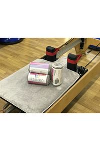 Gri Kaydırmaz Pilates Reformer Havlusu, Nonslip Reformer Mat Towel, ürün fotoğrafı