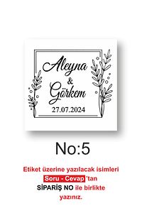 Kişiye Özel Kına-nişan-söz-nikah-düğün Etiketi-özel Kesim Beyaz Ve Şeffaf Sticker 3,5x3,5 51 Adet ürün fotoğrafı