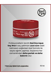 Redone Aqua Wax Saç Şekillendirici Güçlü Tutuş Dogal Parlaklık Yaratıcı Şekiller– Vegan 150 ml ürün fotoğrafı