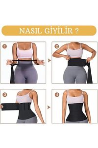 Korse Beden Inceltici Yağ Yakıcı Sıkılaştırıcı Bele Dolamalı Lohusa Göbek Korsesi ürün fotoğrafı
