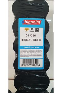 Termal Pos Yazarkasa Rulosu 56x16 10 Adet 1 Paket ürün fotoğrafı