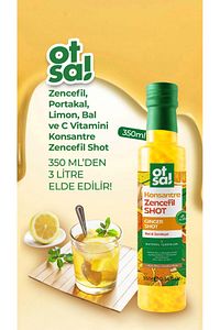 Ginger Shot, Portakal, Limon, Bal Ve C Vitamini Içeren Doğal Karışım Zencefil Shot 350g ürün fotoğrafı