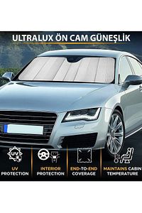Araba Ön Cam Güneşlik Araç Oto Güneşlik Güneş Koruyucu Katlanabilir Vantuslu Araba Perdesi Önleyici ürün fotoğrafı