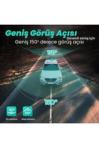 360 Botslab G500h Pro Adas Ön 3k Qhd -arka 1080p Fhd 150° Açı Wifi Gps Gece Görüşlü Araç Içi Kamera ürün fotoğrafı