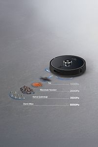 Katya T Akıllı Robot Süpürge Otomatik Toz Boşaltma Ve Mop Özellikli ürün fotoğrafı