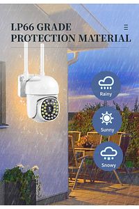 360 Derece Yönlendirilebilir Wifi Ip Su Geçirmez Iç Dış Mekan Kamera 32 Ledli 1080p Hd ürün fotoğrafı
