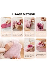 Peluş Kılıflı Sıcak Su Torbası 2 Lt Kare Yumuşak Yıkanabilir Peluş Kılıflı Su Torbası ürün fotoğrafı