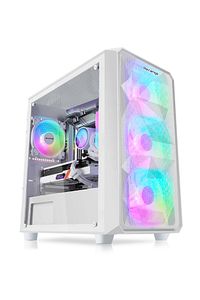 Beyaz Ice Drill 4 RGB Fanlı Mesh Panel ATX PC Gaming Bilgisayar Oyuncu Kasası ürün fotoğrafı