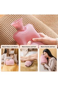 Peluş Kılıflı Sıcak Su Torbası 2 Lt Kare Yumuşak Yıkanabilir Peluş Kılıflı Su Torbası ürün fotoğrafı
