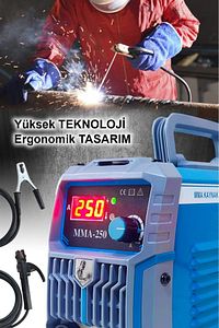 Inventör Dijital Göstergeli Kaynak Makinası 250i Amper 2,5 3 Çubugu Sorunsuz Eritir ürün fotoğrafı