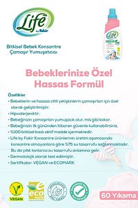 Bitkisel Bebek Çamaşır Yumuşatıcısı 1500 ml X 3 Adet ürün fotoğrafı