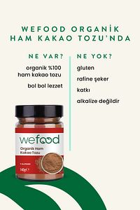 Organik Ham Kakao Tozu 140 gr. ürün fotoğrafı