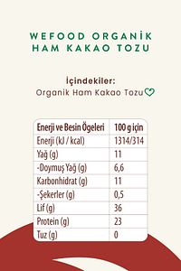 Organik Ham Kakao Tozu 140 gr. ürün fotoğrafı