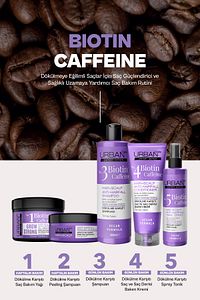 Expert Biotin ve Kafein Dökülme Karşıtı Peeling Şampuan Tonik 3lü Set-vegan ürün fotoğrafı