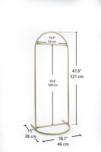 Butik Stil Oval Askılık Konfeksiyon Askılığı Altın Renk Askılık Gold Elbise Askılığı Ayaklı Askılık ürün fotoğrafı