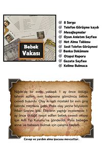 Dedektiflik Suç Çözümleme-suçluyu Bulma-dedektif Oyunu-cinayet Çözme-dedektif Oyunu-kutu Oyunu-7'li. ürün fotoğrafı