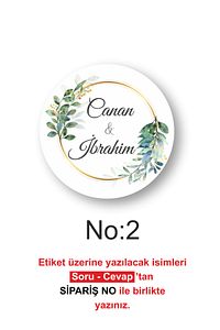 Kişiye Özel Kına-nişan-söz-nikah-düğün Etiketi-özel Kesim Beyaz Ve Şeffaf Sticker 3,5x3,5 51 Adet ürün fotoğrafı
