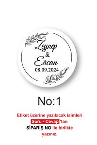 Kişiye Özel Kına-nişan-söz-nikah-düğün Etiketi-özel Kesim Beyaz Ve Şeffaf Sticker 3,5x3,5 51 Adet ürün fotoğrafı
