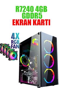 N178 (PUGB,GTA 5) I5 9400f,16gb,500gb Hdd,256gb Ssd,4gb R7240 Gddr5,24''oyuncu Masaüstü Bilgisayar ürün fotoğrafı