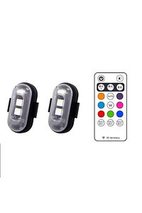 Çakar Kumandalı Pedal Ayak Altı Şarjlı Motorsiklet 2adet Işık Rgb Led Flaşör Araba Drone Su Geçirmez ürün fotoğrafı