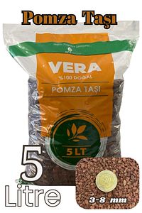 Kırmızı Pomza Taşı 3-8 Mm 5 Litre Volkanik Cürüf Ponza Lav Kırığı ürün fotoğrafı